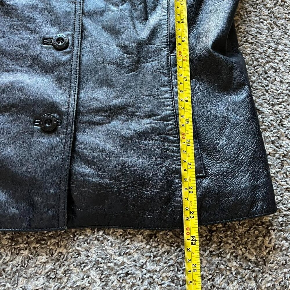 Wilsons Leather Maxima Black 100% Genuine Leather Womens L Biker Moto Durable - Picture 8 of 8